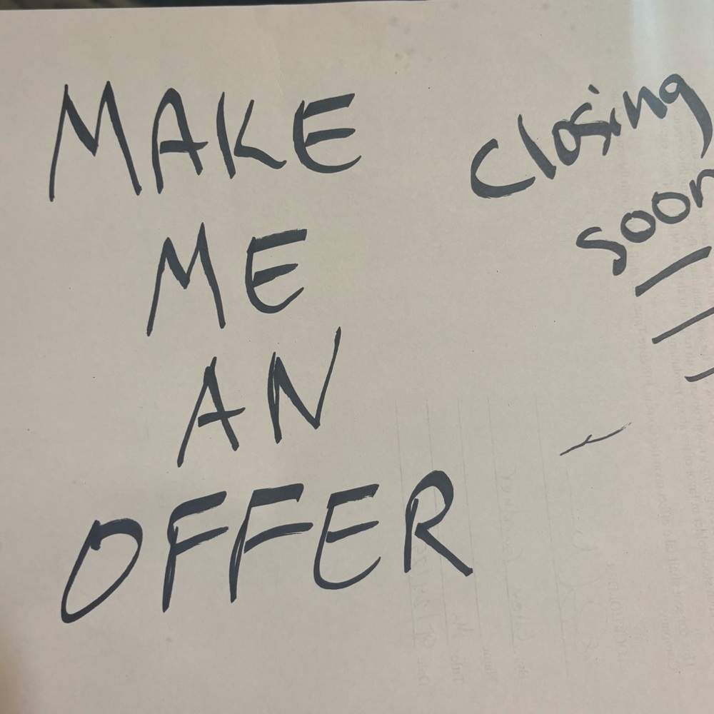 Going out of business - closing shop